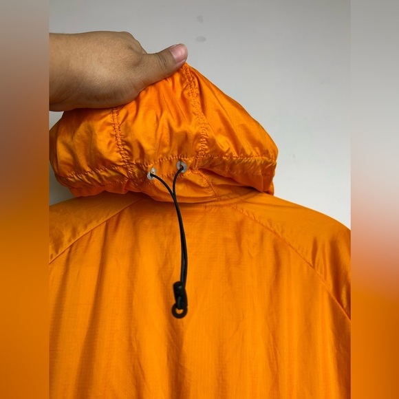 VTG Y2K Nike NR Jacket Men L center Swoosh Running Dri-Fit Orange Black Full-Zip - Picture 13 of 16